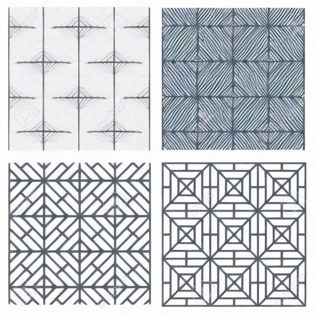 Seamless geometric line pattern in korean style