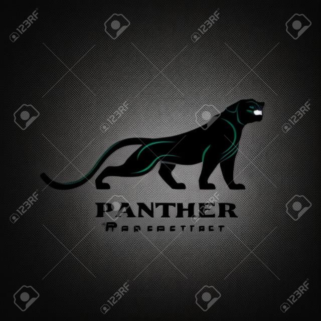 premium black panther vector logo icon illustration template design isolated background