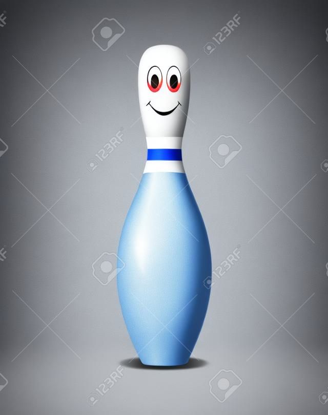 Bowling pin con volto sorridente