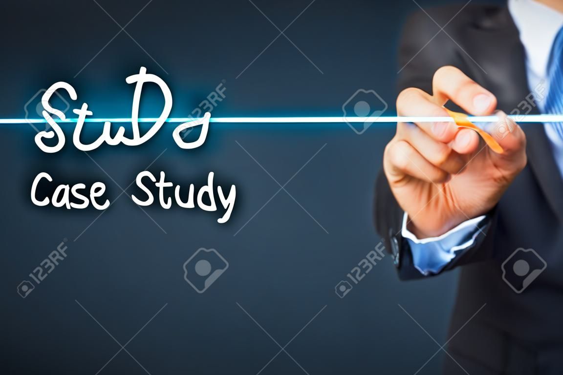 Case study heading - background template for business presentation.