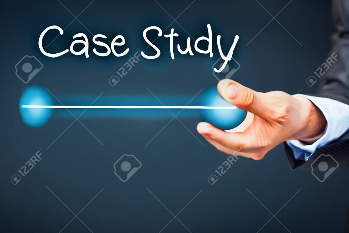Case study heading - background template for business presentation.