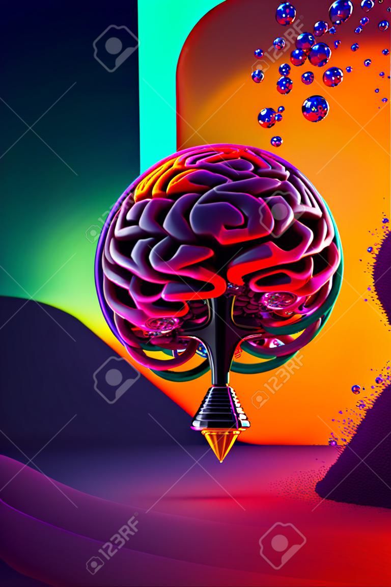 3d illustration of abstract geometric composition,digital art works. 3d rendering.