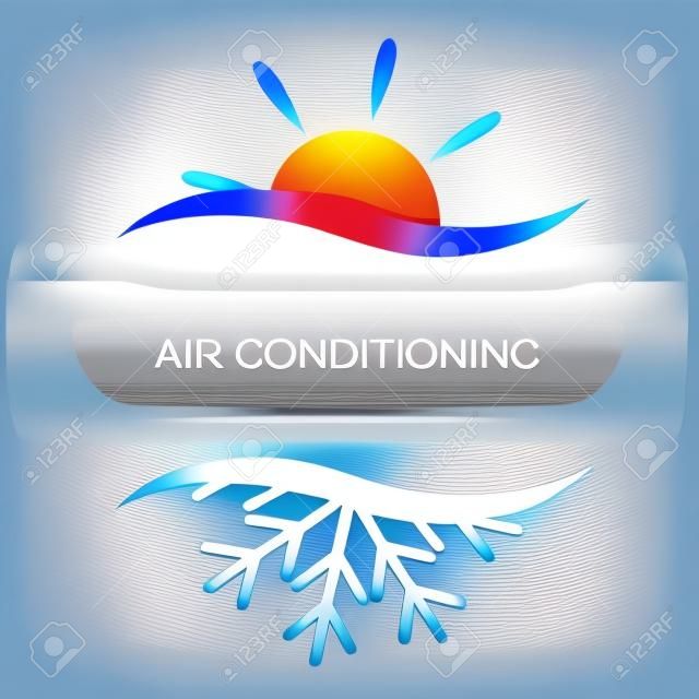 Air conditioning design for business, vector