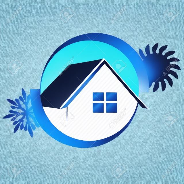 Air conditioning House for business vector