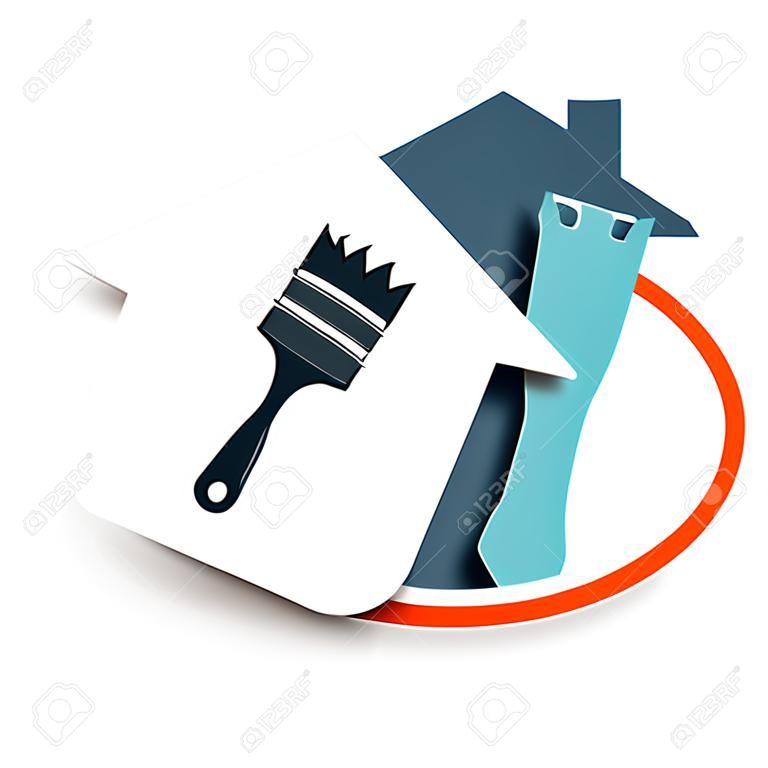 Reparação de casa com um vetor de ferramenta