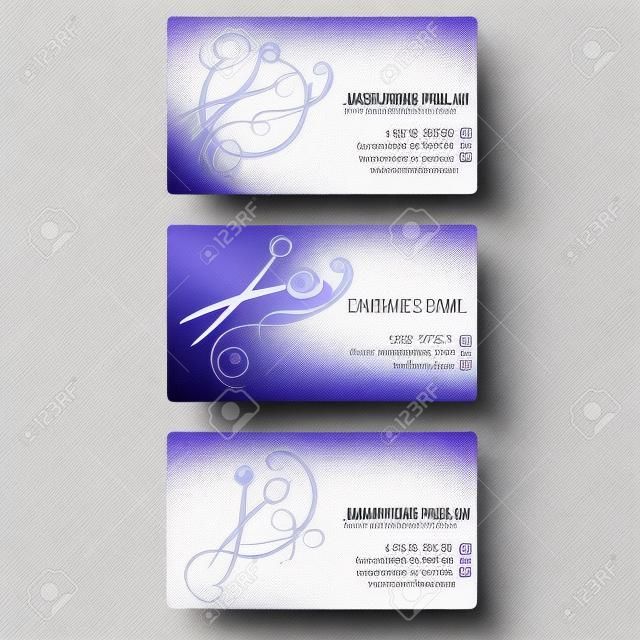 Business card for hairdresser and beauty salon set for business
