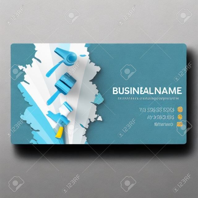 Business card for painting business layout