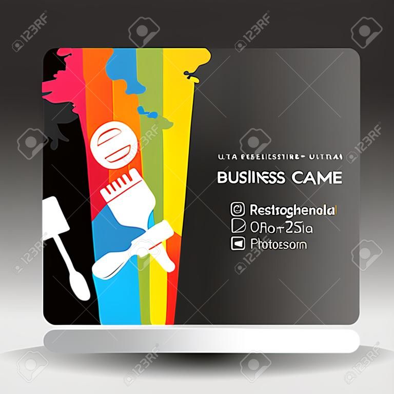 Business card for painting business layout
