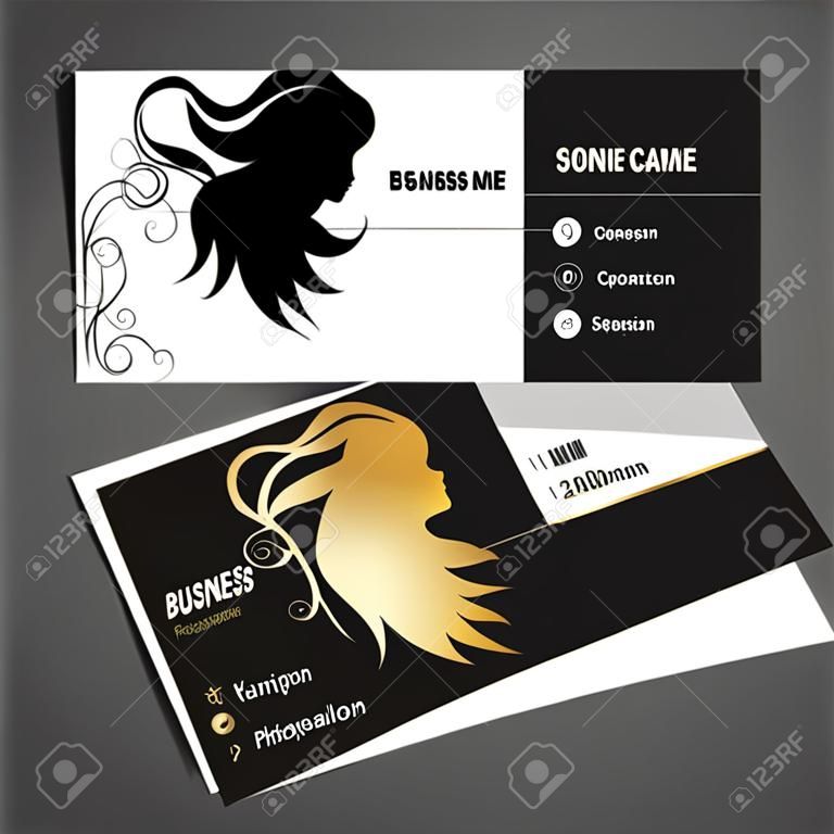 Business card for beauty salon and hairdresser
