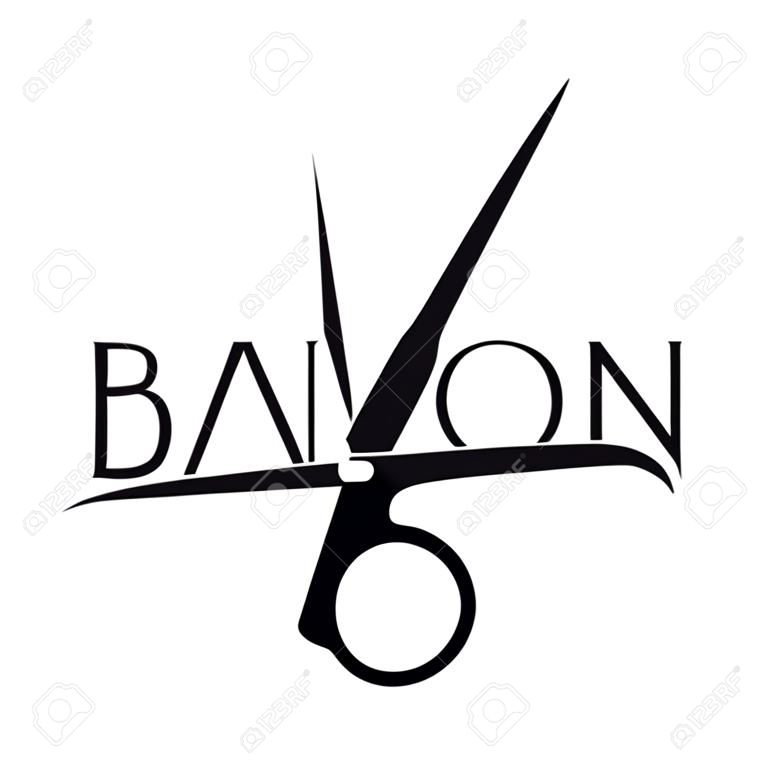 Beauty salon and barber symbol scissors and comb