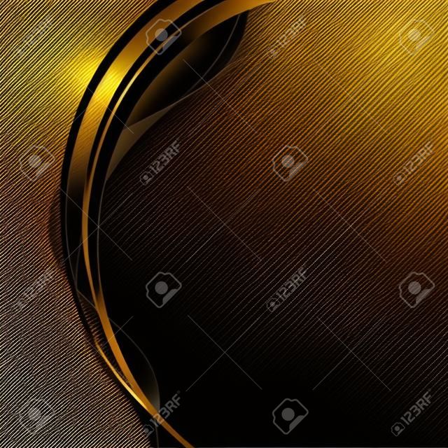 Abstract black triangles gold mesh background