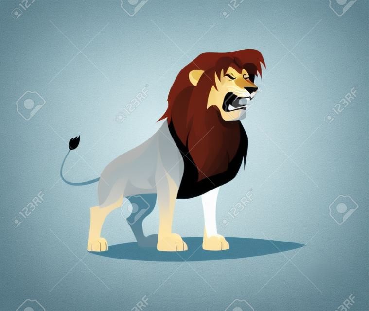 Lion character isolated vector illustration