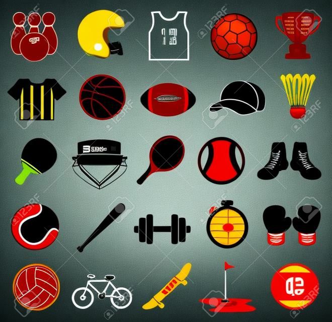 Sport Icons, Silhouette, Sports and Fitness