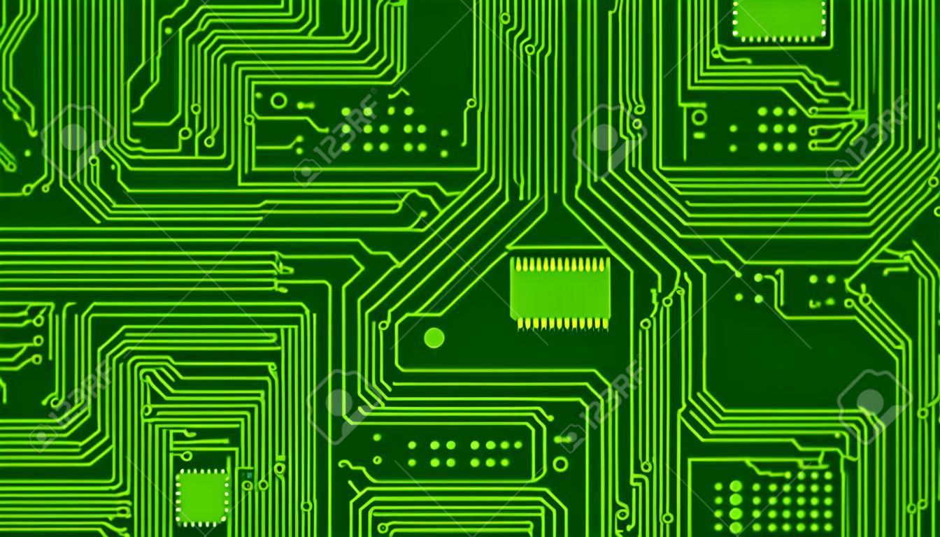 Fondo de la tarjeta de circuitos verde, Informática, Tecnología