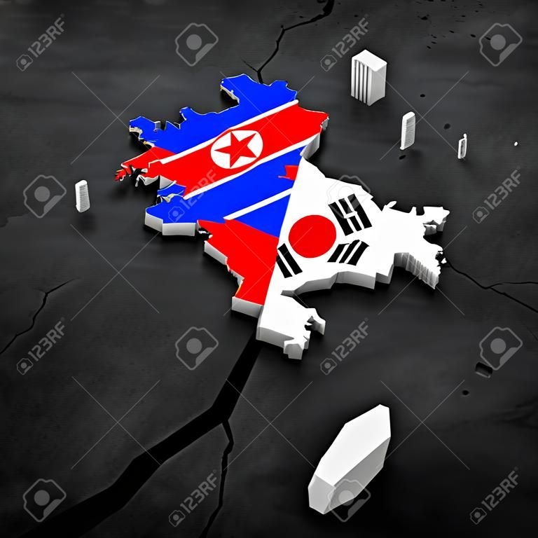 Zuid- en Noord-Korea-break voor politiek crisisconcept