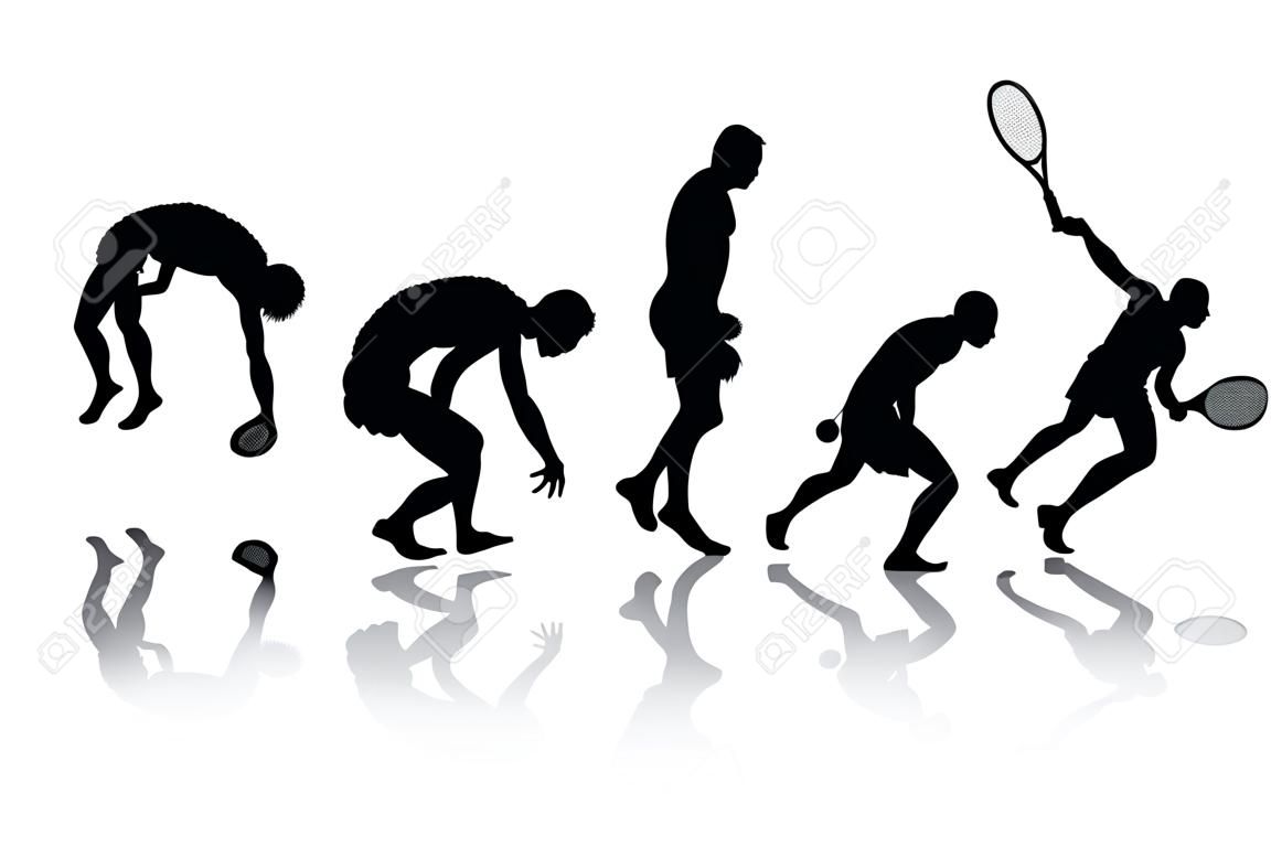 Evolution eines Tennis-Spieler