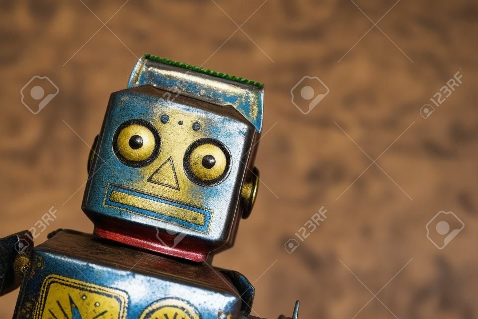 빈티지 양철 장난감 로봇