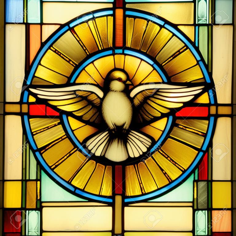 Holy Spirit, stained glass