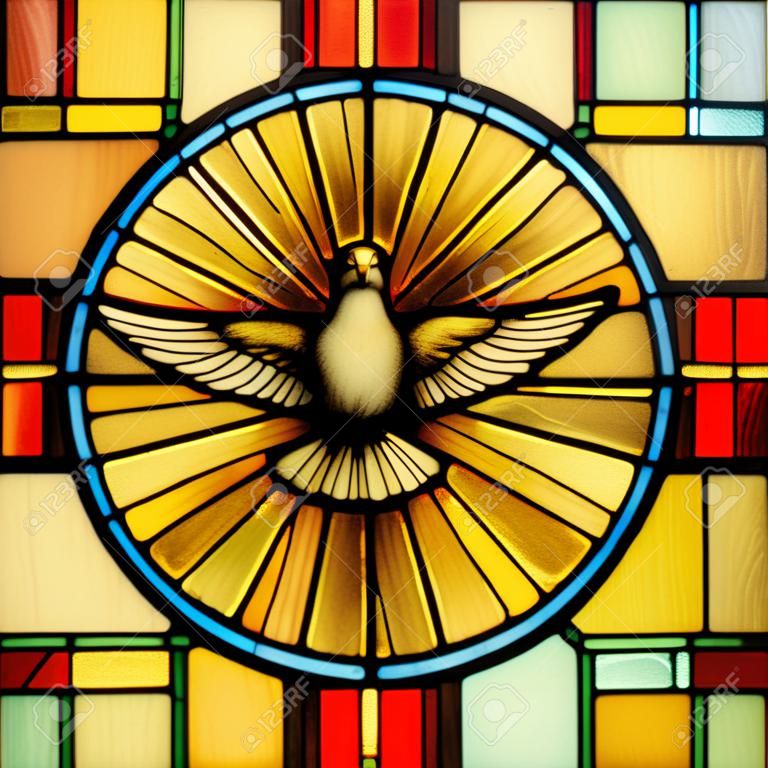Holy Spirit, stained glass