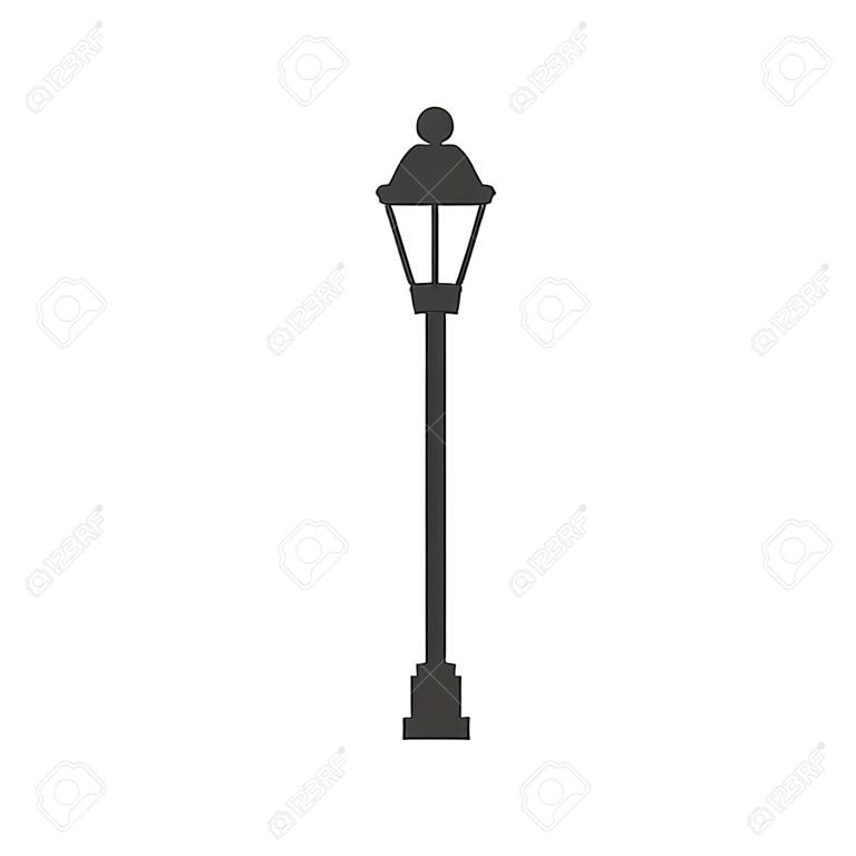 Ikona lampy ulicznej - ilustracja