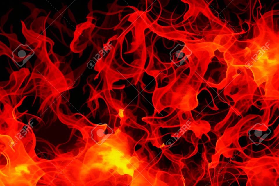 Feuer flammt Hintergrund. Ursprüngliche Flamme und grafische Wirkung.