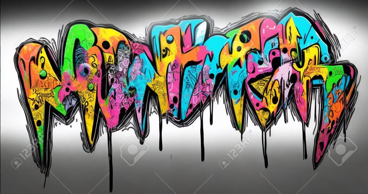 monster graffiti lettering