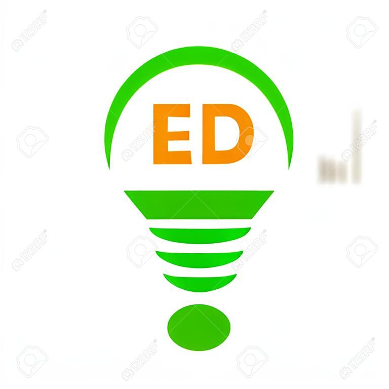 LED bulb light icon in simple style on a white background