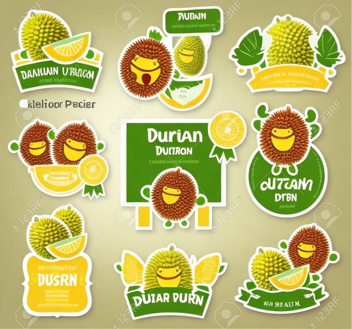 Carino Durian Vector / Durian Vector Packaging Design etichette / Mascot Vector Design
