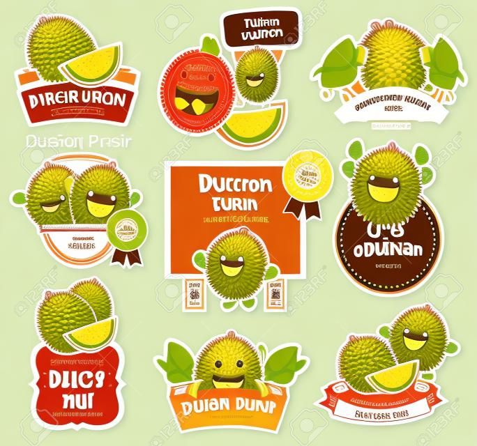 Carino Durian Vector / Durian Vector Packaging Design etichette / Mascot Vector Design