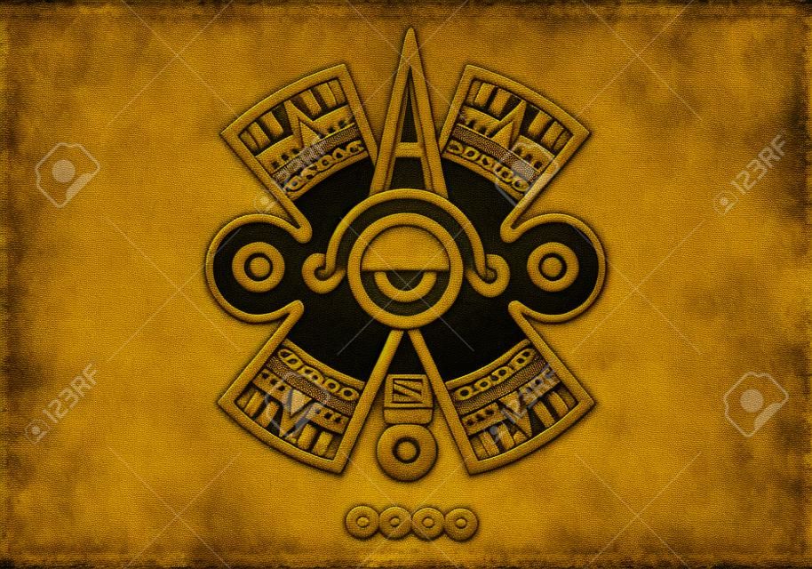 Maya-Symbol auf Textur Hintergrund