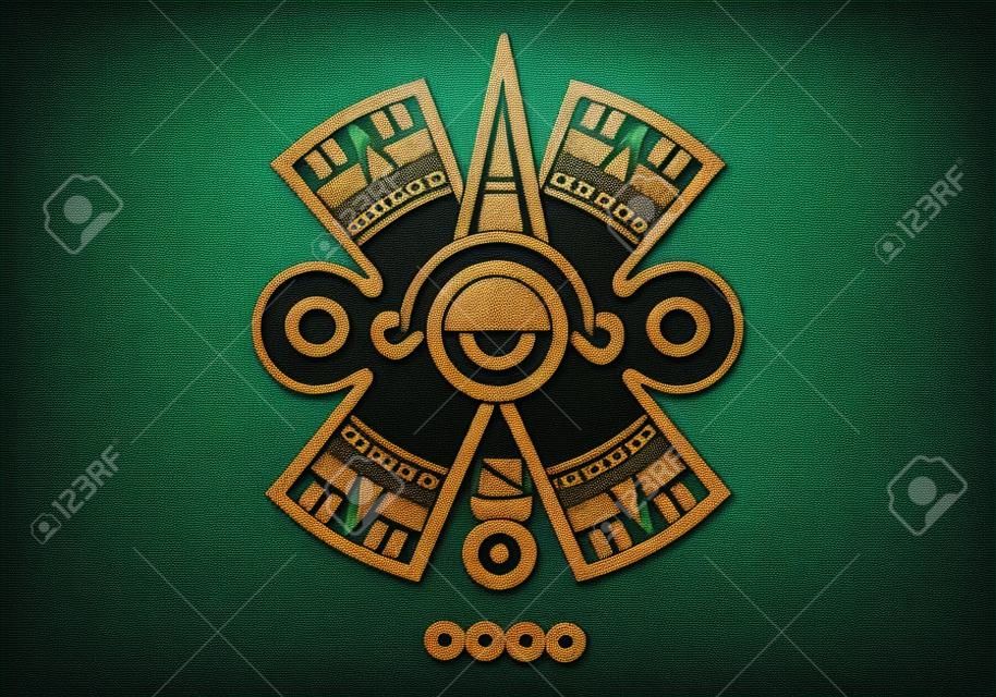 Mayan symbol on texture background