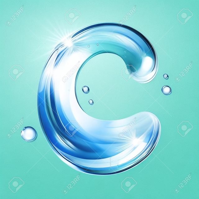 Serie ABC - lettera di acqua liquida - capitale c