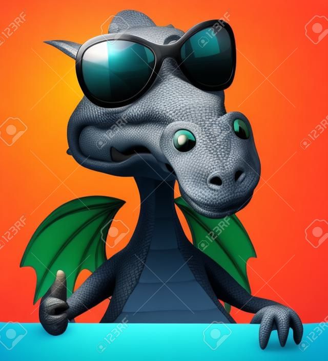 Dragon wearing sunglasses