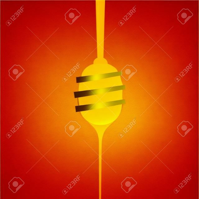 Honey dripper symbol vector.
