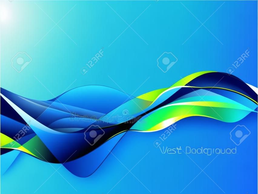 Modern stylish blue wave background vector