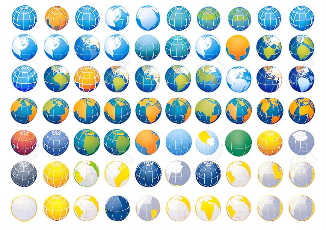 ilustración del vector - sistema a partir de 25 globos
multi-coloreados aislados