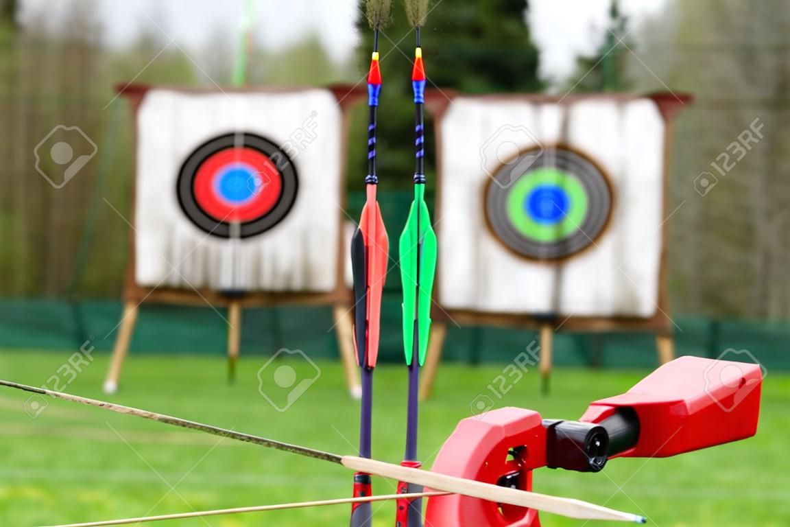 Archery equipment - bow arrows target