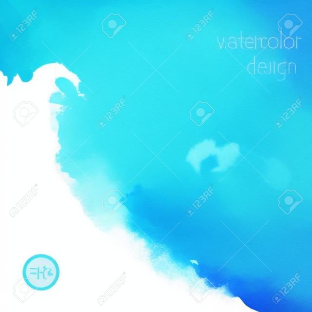 Blauer Aquarell-Hintergrund, Vektor-Illustration