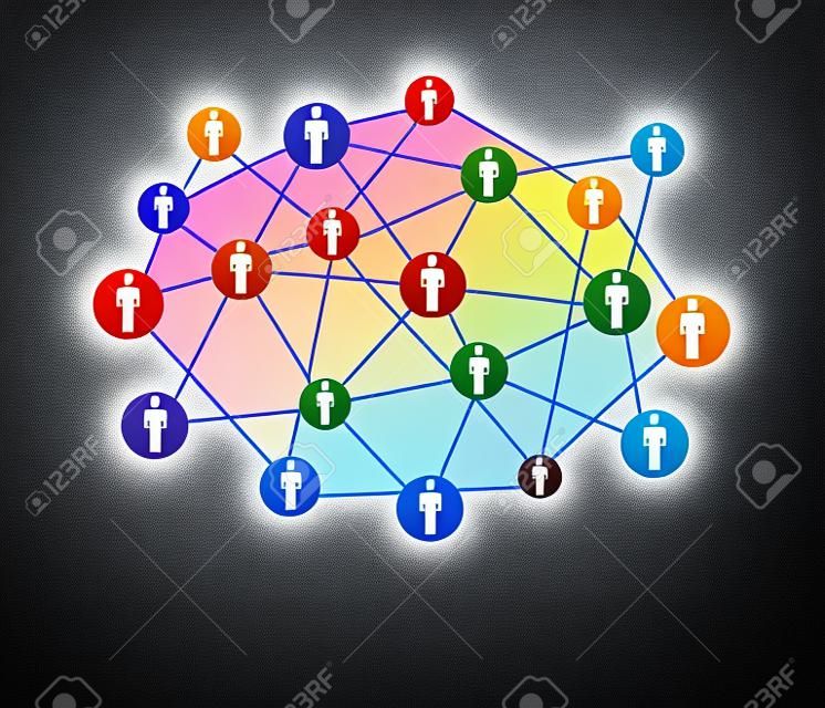 sozialen Netzwerk-Symbol Karte