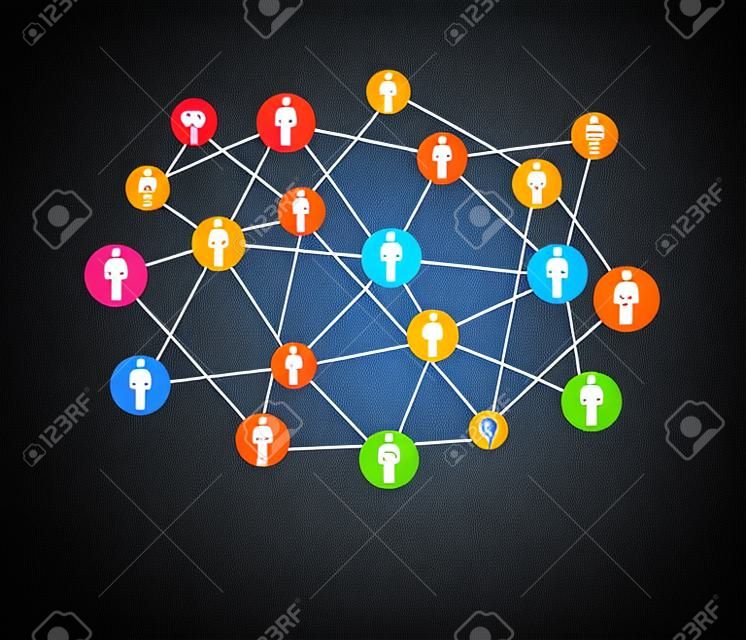sozialen Netzwerk-Symbol Karte