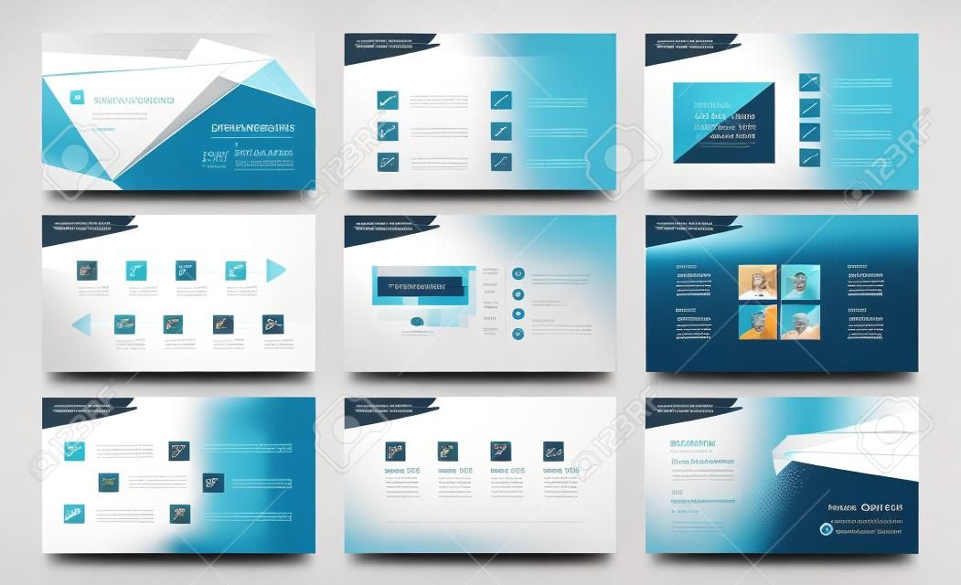 Set van presentatie template.Gebruik in jaarverslag, corporate, flyer, marketing