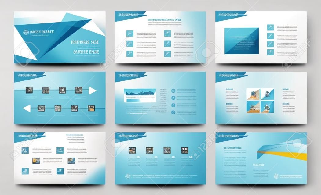 Set di presentazione template.Use nella relazione annuale, aziendale, flyer, il marketing