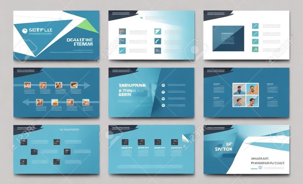 Set van presentatie template.Gebruik in jaarverslag, corporate, flyer, marketing