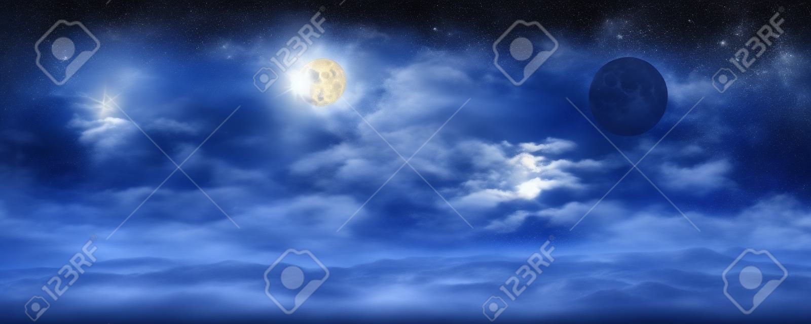 Der Mond scheint am Heiligabend von Jesus Christus