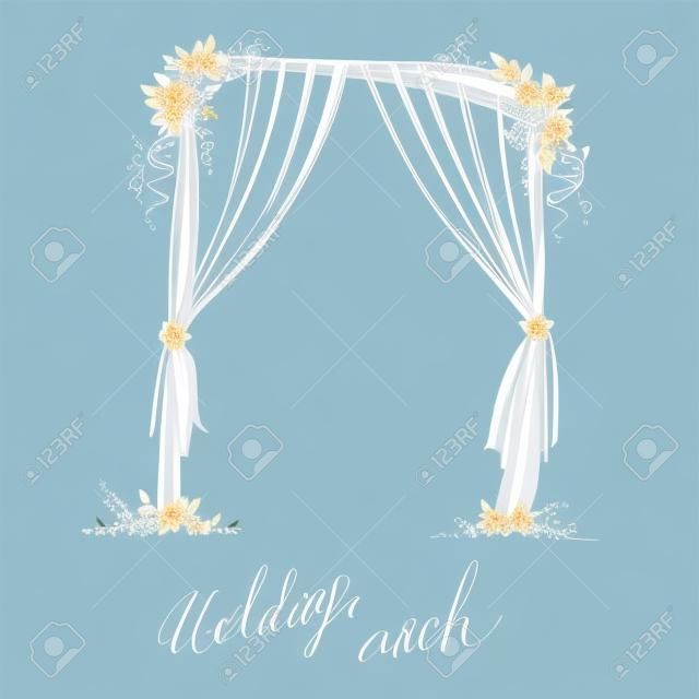 Wedding arch. Dekoration. Vektor-Skizze. Design-Element.
