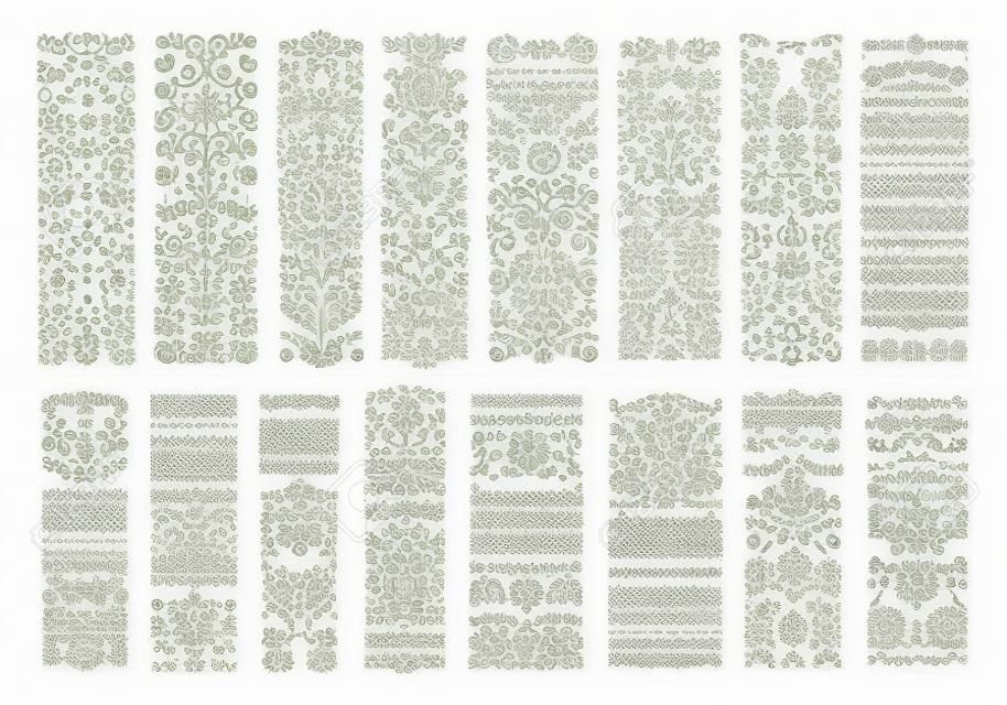 mega set of 200 doodle sketch drawing divider, wedding card design element or page decoration