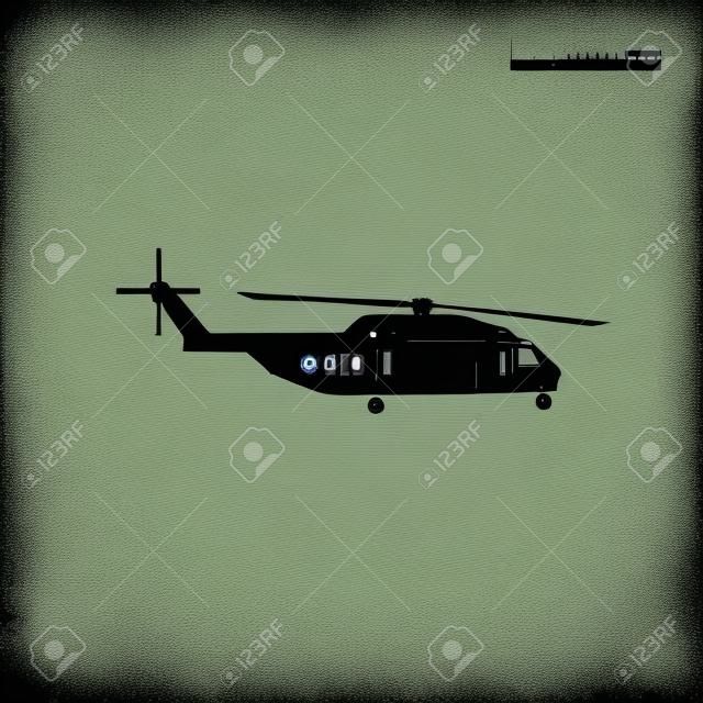Hélicoptère militaire de guerre Icon.vector illustration.
