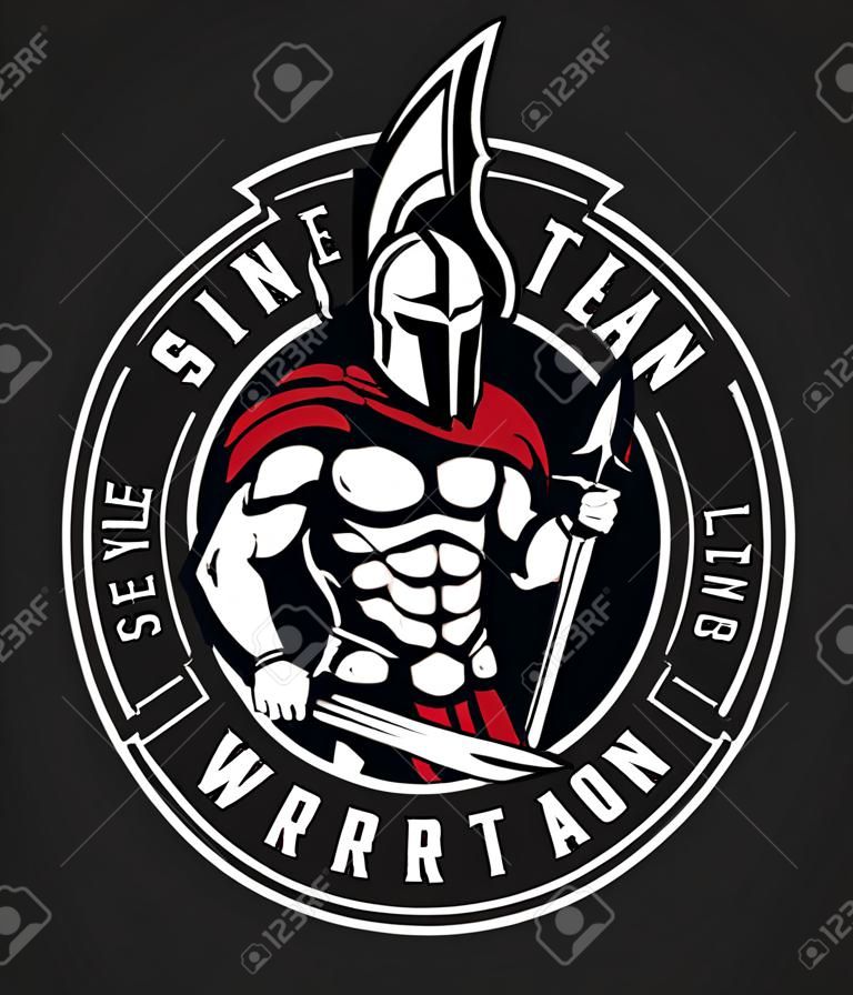 Guerreiro espartano. Logo design