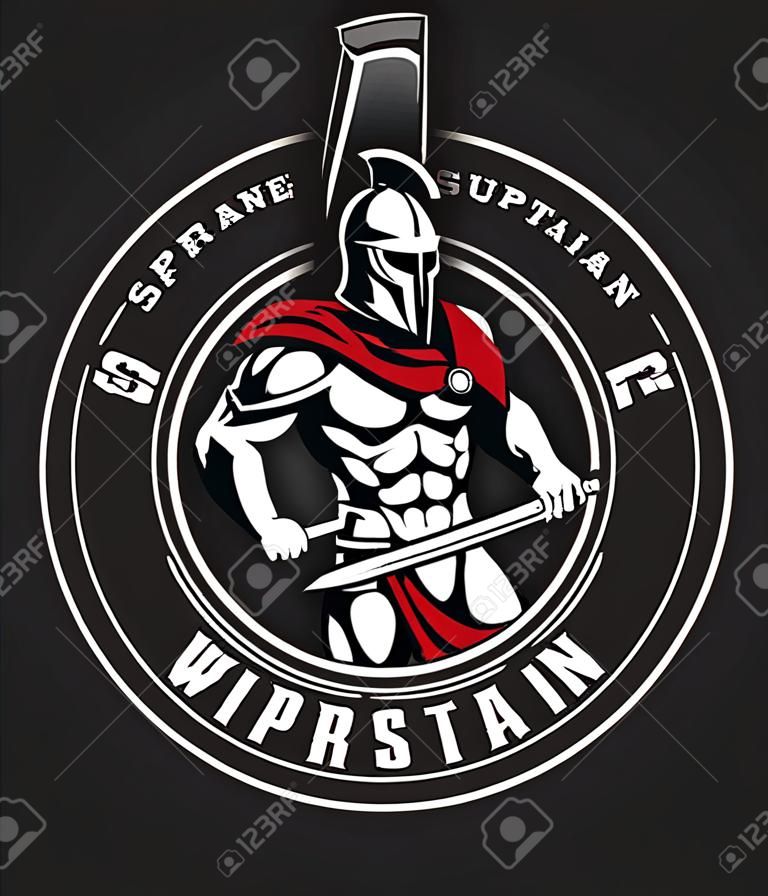 Spartanischer Krieger. Logo Design
