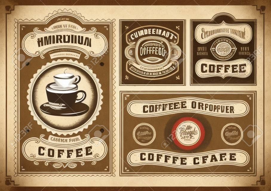 Vintage Coffee Machine Bundle Set Graphic by ColorsFav · Creative